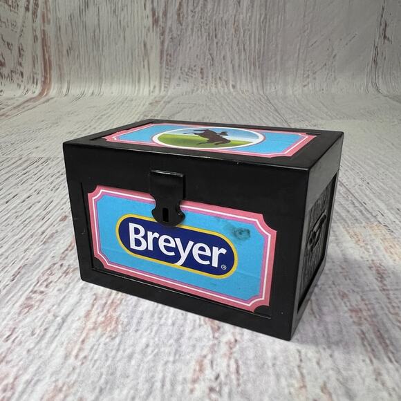 Breyer Black Tack Box Trunk Chest Plastic Toy Model Figure Mini Horse Accessory - Picture 1 of 9